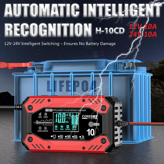 Cargador Inteligente de Batería 12V – Protección Total & Carga Rápida