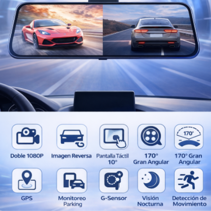 Retrovisor Inteligente con Cámara Integrada